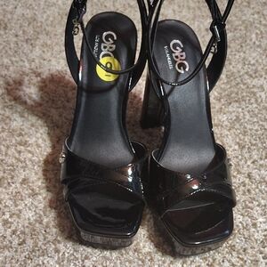 GBG Los Angeles Black Heeled Shoes
